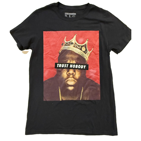 The Notorious B.I.G. Shirt Mens Small Black Trust Nobody Graphic Biggie Smalls - Picture 1 of 6